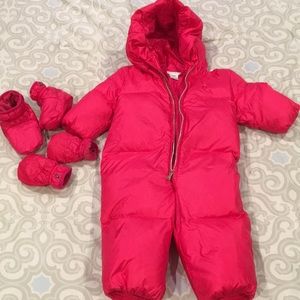 Girls quilted down snowsuit